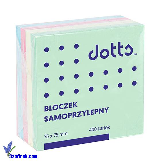 Kostka samoprzylepna 75x75 pastel 400k DOTTS