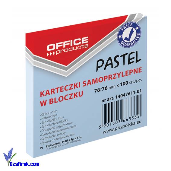 BLOCZEK SAMOPRZYLEPNY OFFICE PRODUCT 76x76 100 k.