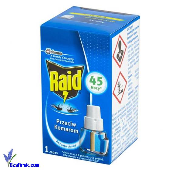 PŁYN OWADOBÓJCZY PRZECIW KOMAROM RAID, zapas, 27ml