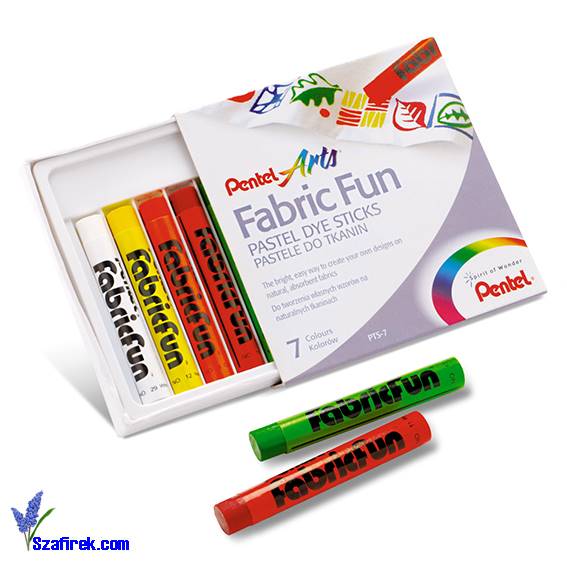 Zestaw pasteli do tkanin z torbą Pentel PTS7+BN15+