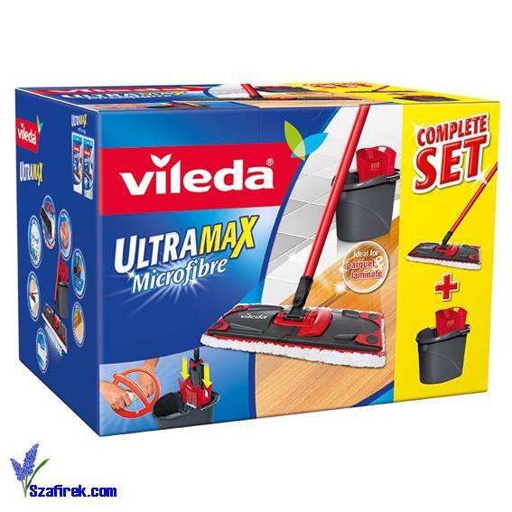 ZESTAW W KARTONIE VILEDA ULTRAMAX mop płaski+wiadr