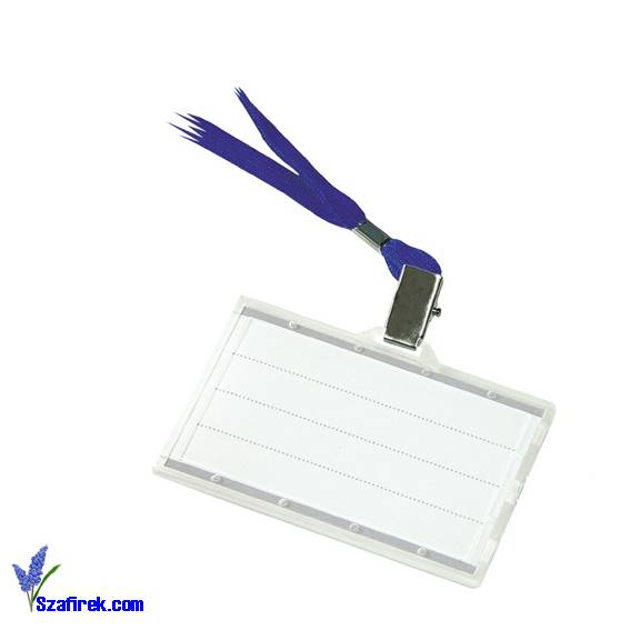 IDENTYFIKATOR z jedwabną taśmą 92x58mm transp.