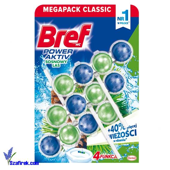 ZAWIESZKA DO WC BREF POWER ACTIV 3x50g pine