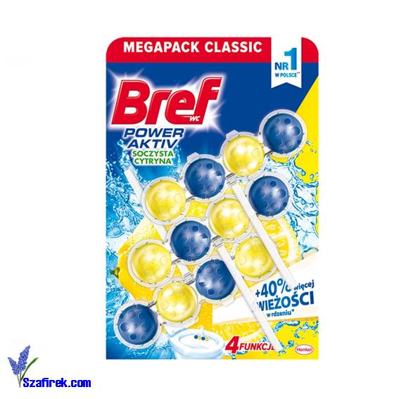 ZAWIESZKA DO WC BREF POWER ACTIV 3x50g lemon