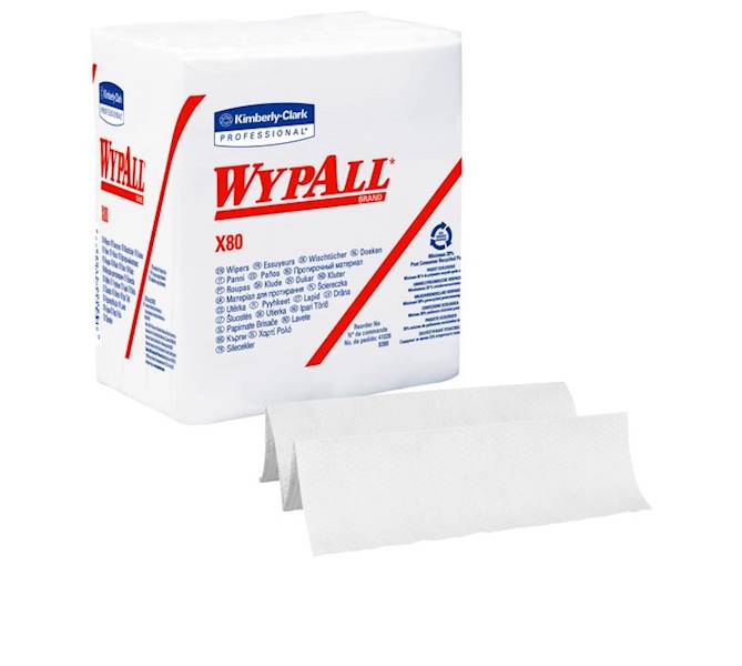 RĘCZNIK KC WYPALL X80 wieloraz 1W białe składane