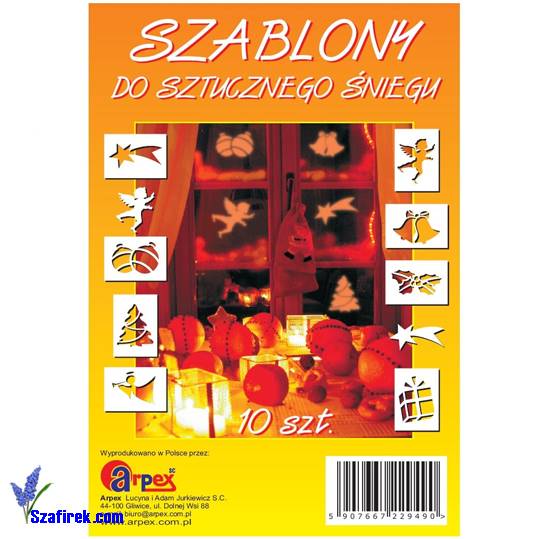 SZABLON KARTONOWY różne rodzaje 10szt. mały 