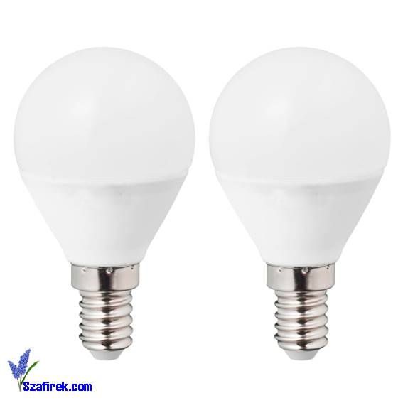Żarówka led e14 470 lumenów kula opalowa biel 2szt