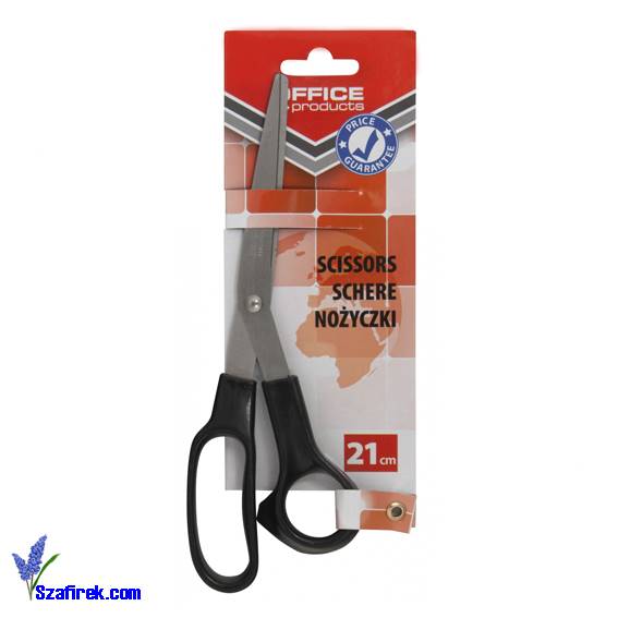 NOŻYCZKI BIUROWE OFFICE PRODUCTS 21CM, czarne