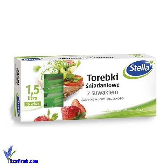TOREBKI ŚNIADANIOWE z suwakiem 1,5L 16 szt. STELLA