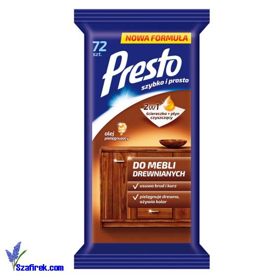 ŚCIERECZKI CZYSZCZĄCE PRESTO do mebli, 55 szt.