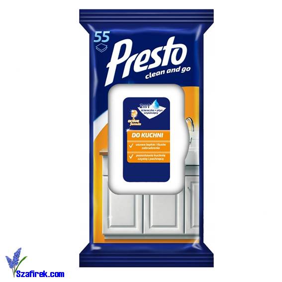 ŚCIERECZKI CZYSZCZĄCE PRESTO do kuchni, 55 szt.