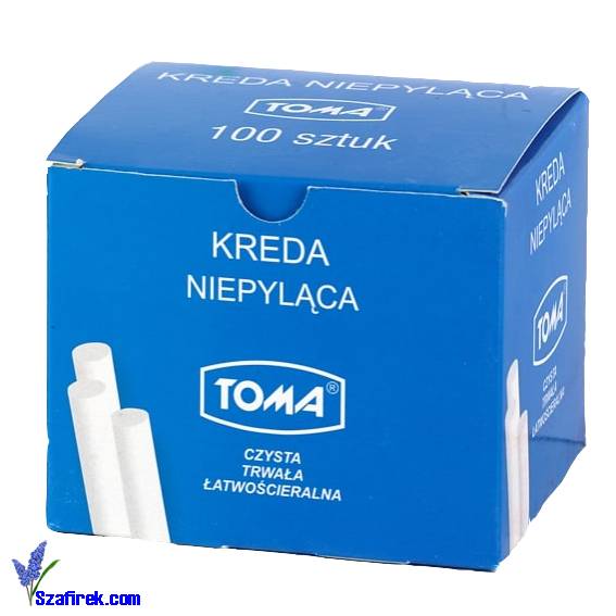 Kreda TOMA biała niepyląca okrągła 100szt OM-80200