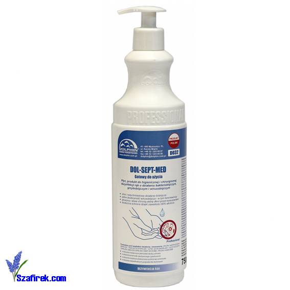 DOLPHIN DOL-SEPT-MED do dezynfekcji rąk-80%, 750ml