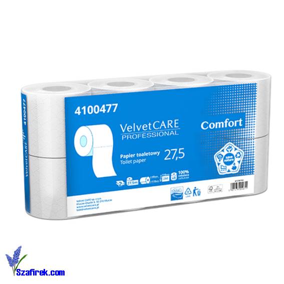 PAPIER TOALETOWY VELVET 2w, 250 listków 27,5m 8szt