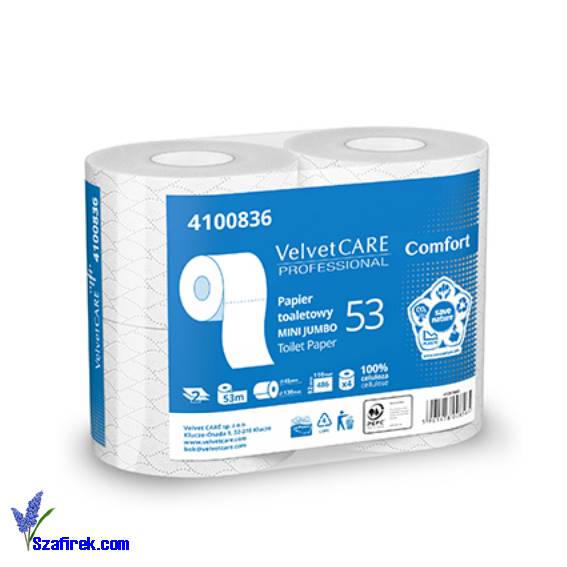 PAPIER TOALETOWY VELVET 2w, 486 listków, 53m, 4szt