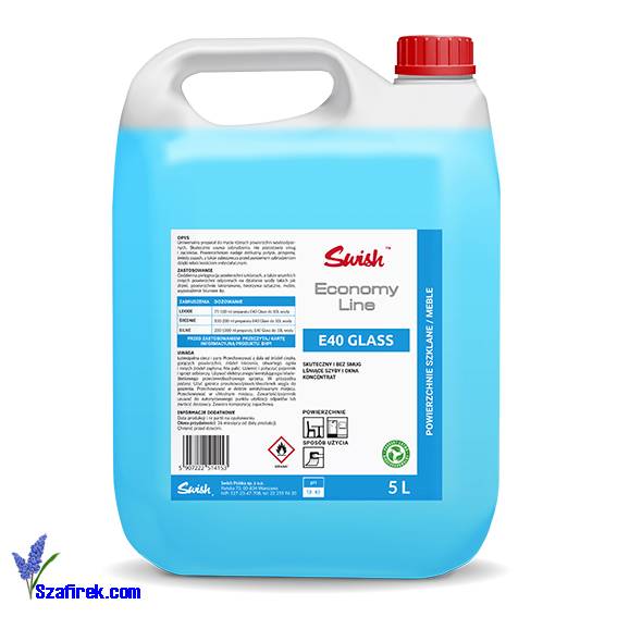 SWISH E40 GLASS do mycia powierzchni szklanych, 5l