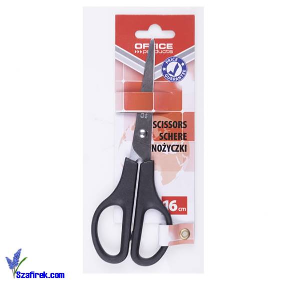 NOŻYCZKI BIUROWE OFFICE PRODUCTS 16CM, czarne