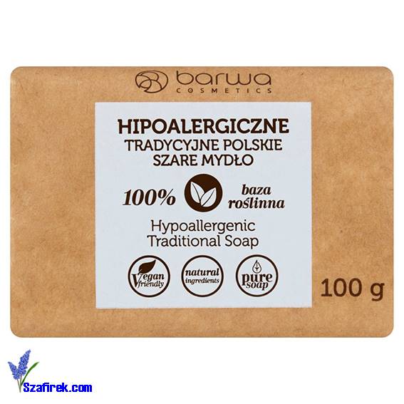 Barwa mydło w kostce polskie szare 100g