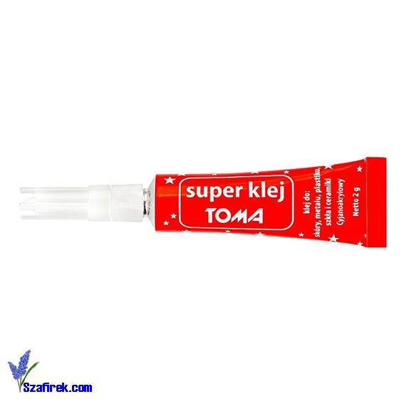 Klej cyjanoakrylanowy SUPER-TOMA, 2g w tubce