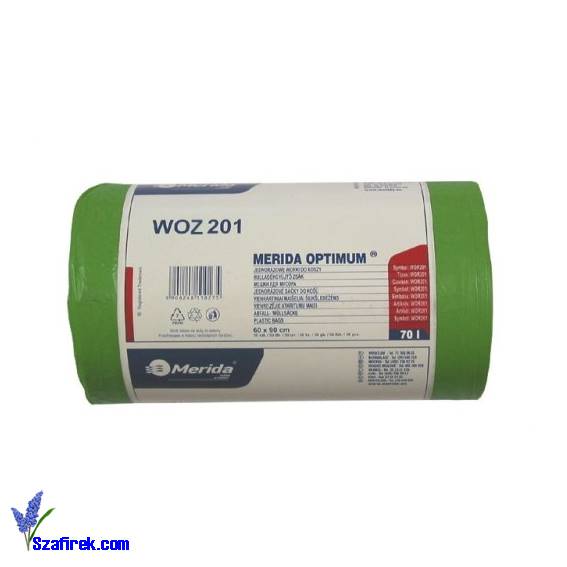 WORKI NA ŚMIECI 70L LDPE 50 szt./rolka, zielone