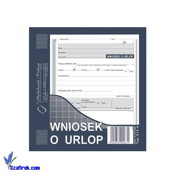 WU Wniosek urlopowy 513-4 A5