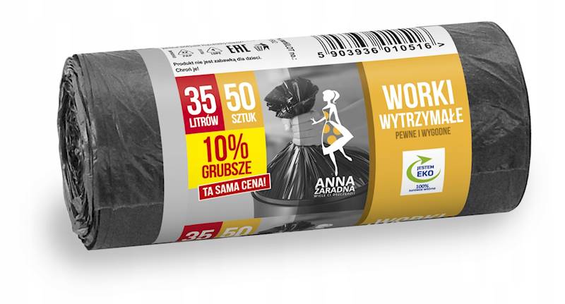 Worki 35l Wytrzymałe HDP Anna Zaradna, rol.50 szt.