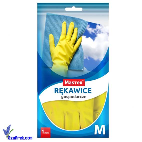 MASTER RĘKAWICE GOSPODARCZE GUMOWE 'M' żółte 1szt.
