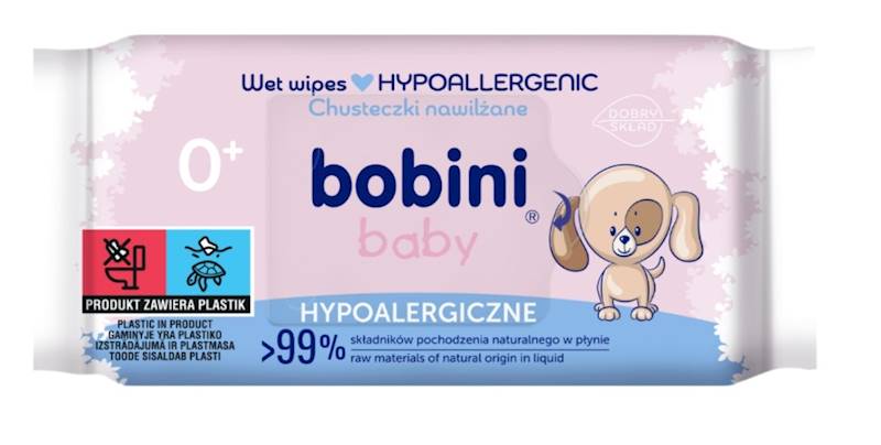 CHUSTECZKI NAWILŻANE BOBINI Baby Sensitive 60 szt.