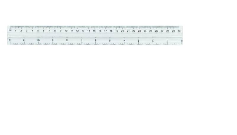 Linijka GR-878 Z UCHWYTEM przezroczysta 30cm GRAND