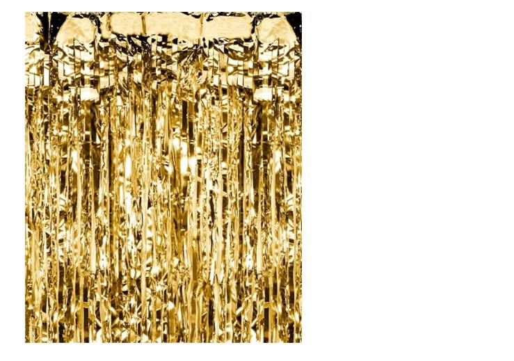 KURTYNA PARTY ZŁOTA/czarna TŁO ŚCIANKA 100 X 250cm