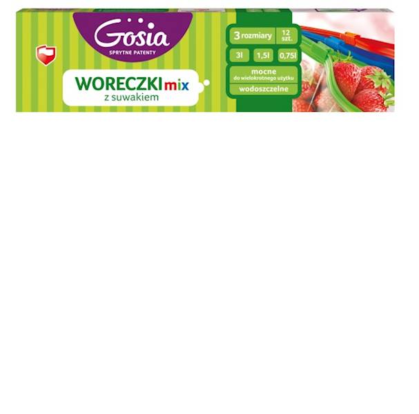 Woreczki strunowe  GOSIA MIX 0,75l/1,5l/3l 12 szt.