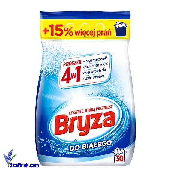 Bryza 4w1 do białych Proszek 30 prań 1,95 KG