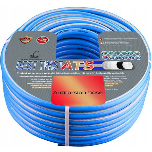 WĄŻ TWIST ATS BIANCO/BLU 1/2 20 M