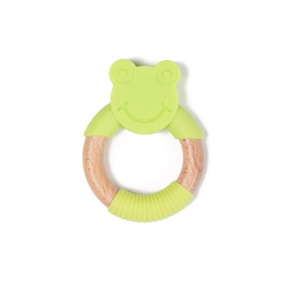 B-Gryzak drewniano-silikonowy Animals Green Frog