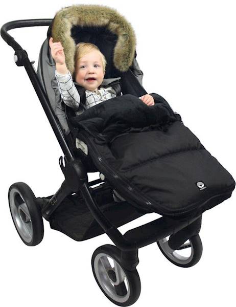 Śpiworek do wózka 6-36m Black Furry