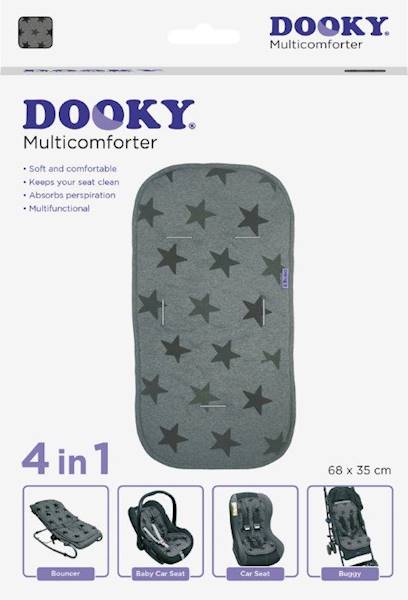 Uniwersalna wkładka do wózka 4w1 Grey Stars Dooky