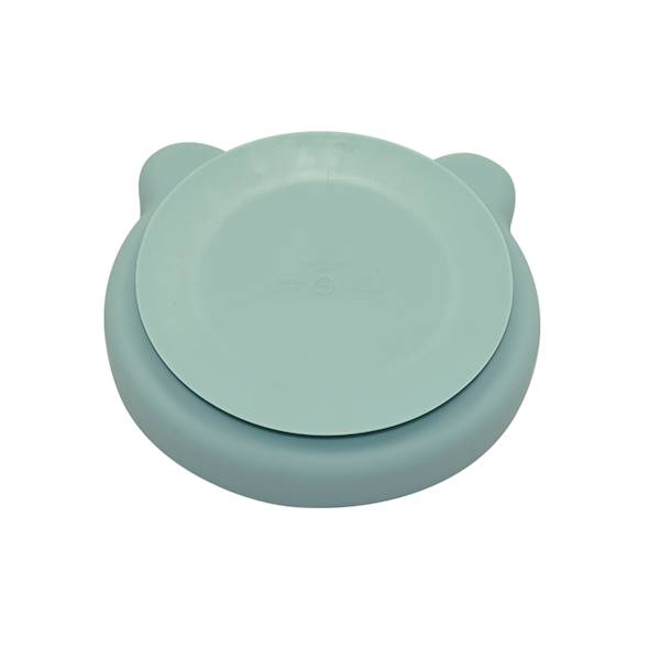 B-Talerzyk silikonowy Bear z przyssawką Blue mint