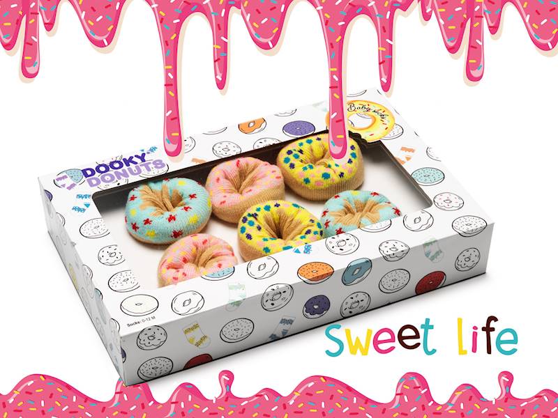 Dooky Gift DONUT skarpetki Tutti Frutti  3 pary