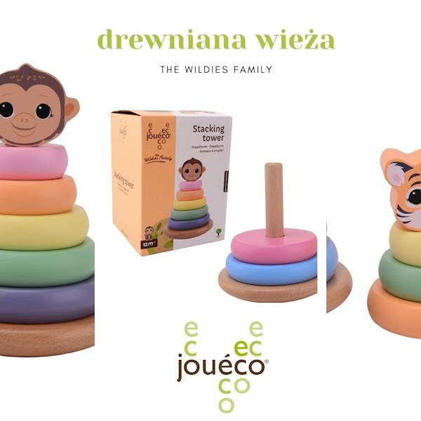 Drewniana wieża małpka The Wildies Family 