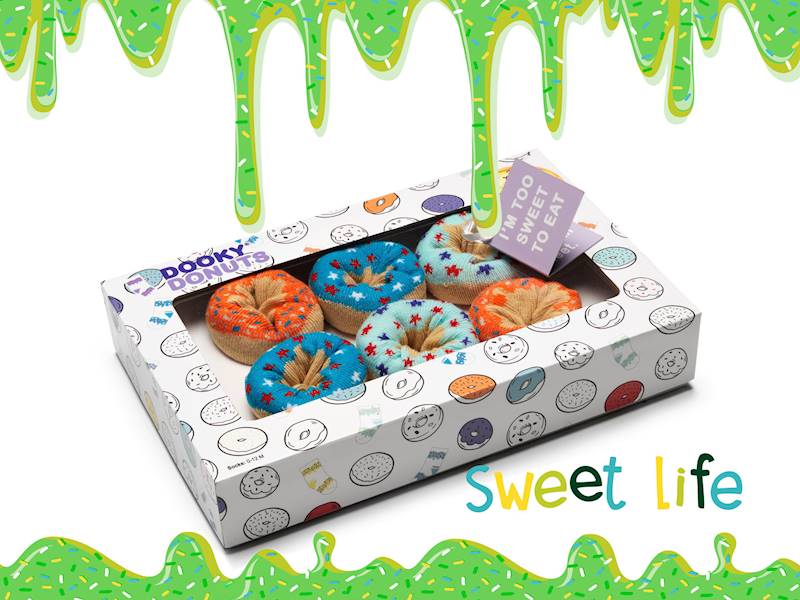 Dooky Gift DONUT skarpetki Blueberry Orange 3 pary