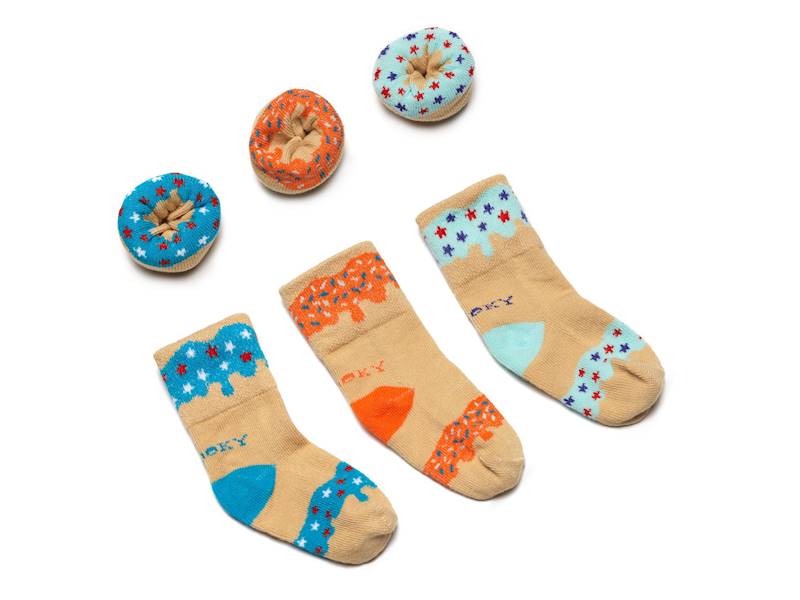 Dooky Gift DONUT skarpetki Blueberry Orange 3 pary
