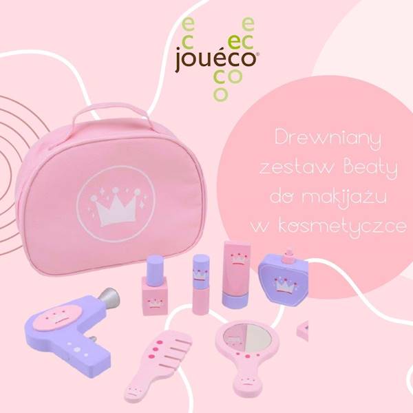 Drewniany zestaw Beauty do makijażu i kosmetyczka 