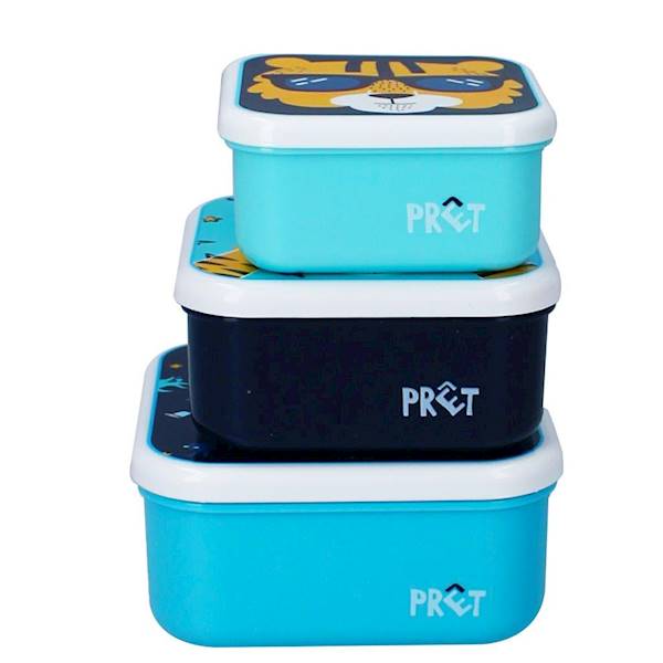 Snack box śniadaniówka 3w1 PRET Tiger Blue