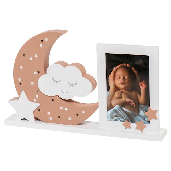 Ramka do zdjęć z lampką LED Moonlight DOOKY rose 