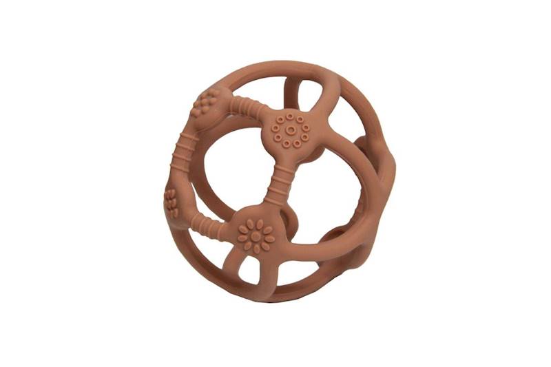 B-Silikonowa piłeczka gryzak terracota 