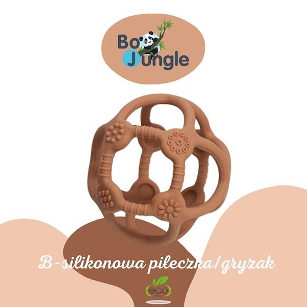 B-Silikonowa piłeczka gryzak terracota 