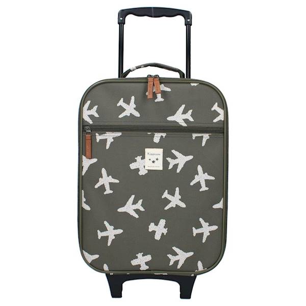 Walizka dla dzieci KIDZROOM Airplane khaki 