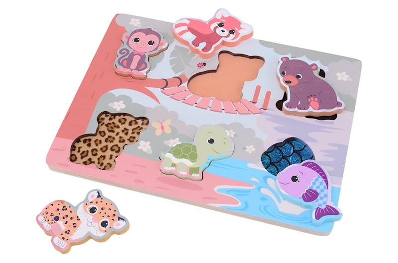 Drewniane puzzle sensoryczne The Wildies Family