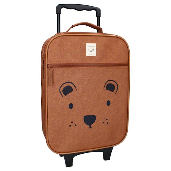 Walizka dla dzieci KIDZROOM Big Teddy Bear brown 