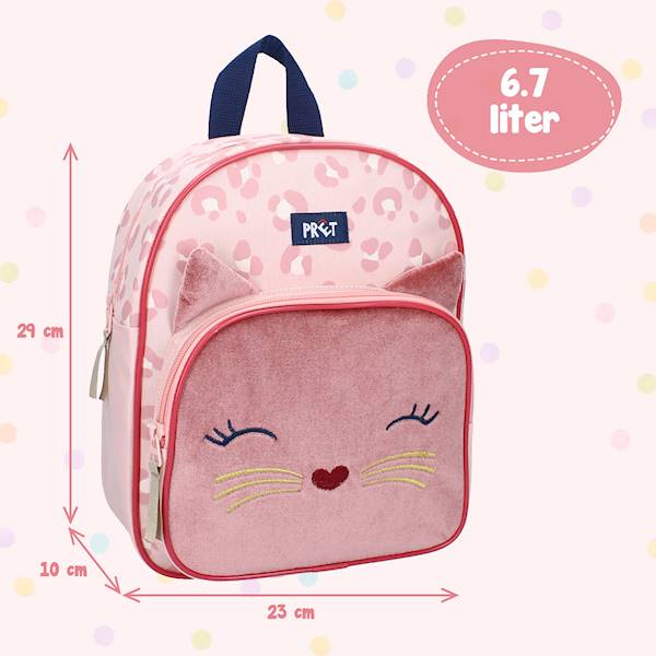 Plecak dla dzieci PRET Kotek Giggle velvet pink